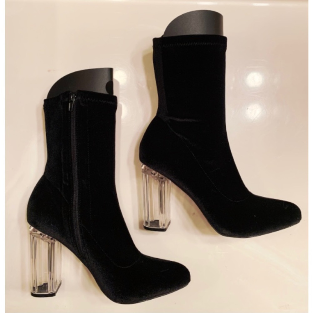 Black Velvet Heels